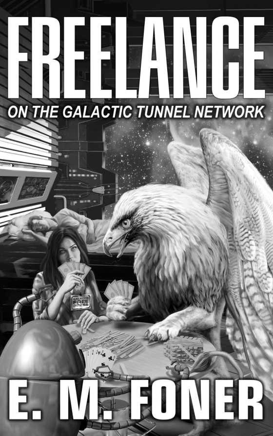 Freelance on the Galactic Tunnel Network, written by E M Foner.
