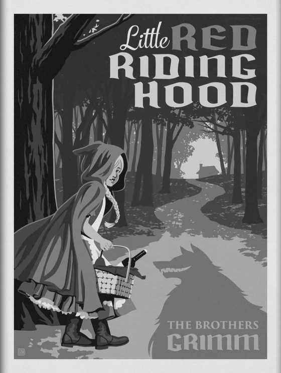 Little Red Riding Hood, written by Brothers Grimm.