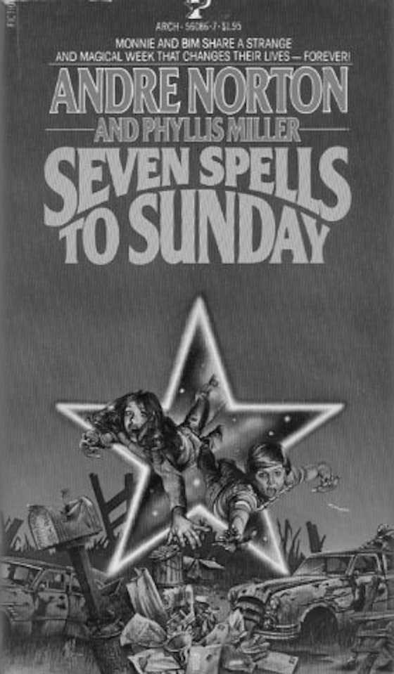 Click here to go to the Amazon page of, Seven Spells to Sunday, written by Andre Norton.
